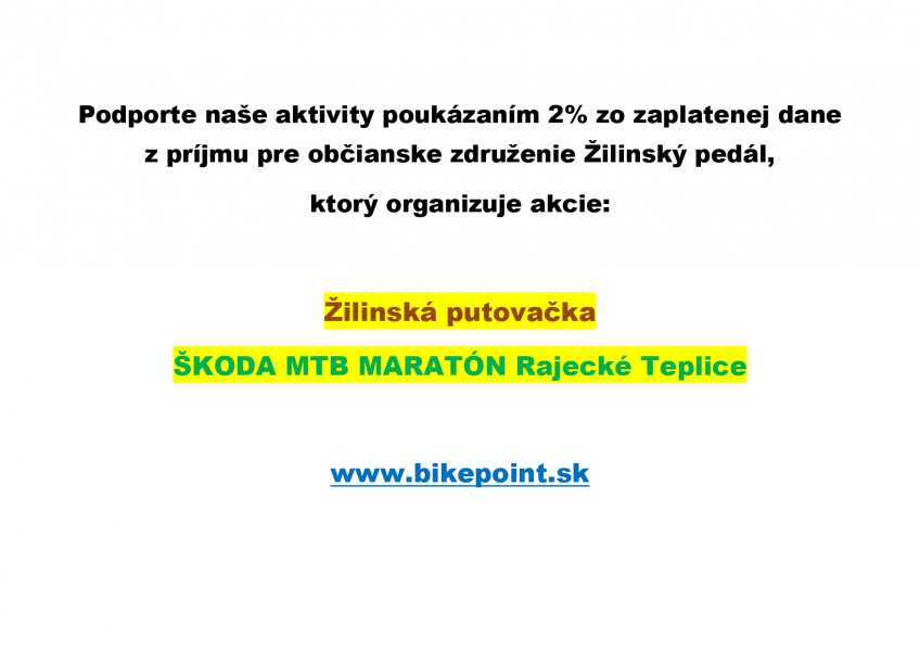 2% z dane - rok 2023 - bikepoint.sk